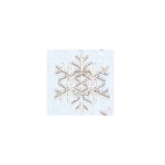 JKM Silver Snowflake Applique Stick On