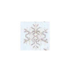 JKM Silver Snowflake Applique Stick On