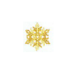 JKM Large Gold Snowflake Applique Iron On