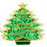 JKM Large Christmas Tree Applique (Stick On)