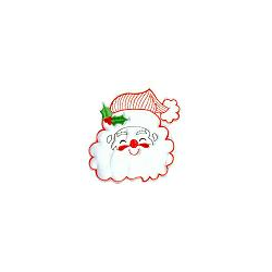 JKM White Santa Applique Iron On