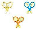 JKM Pair of Tennis Rackets Applique (Iron On)