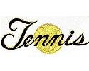 JKM Black Tennis W/Gold Ball Applique Stick On