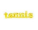 JKM Small Gold Tennis Applique (Iron On)