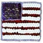 JKM Sequins Flag Applique (Iron On)