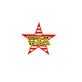 JKM USA with Gold Stars on Red and White Striped Star Applique Stick On