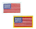 JKM American Flag with Merrow Edge Applique Stick On