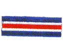 JKM Blue, White and Red Stripe Banner Applique Stick On